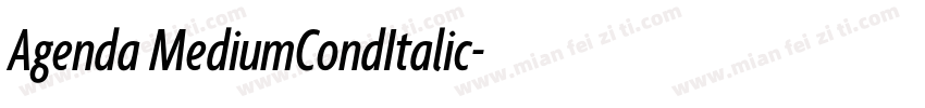 Agenda MediumCondItalic字体转换